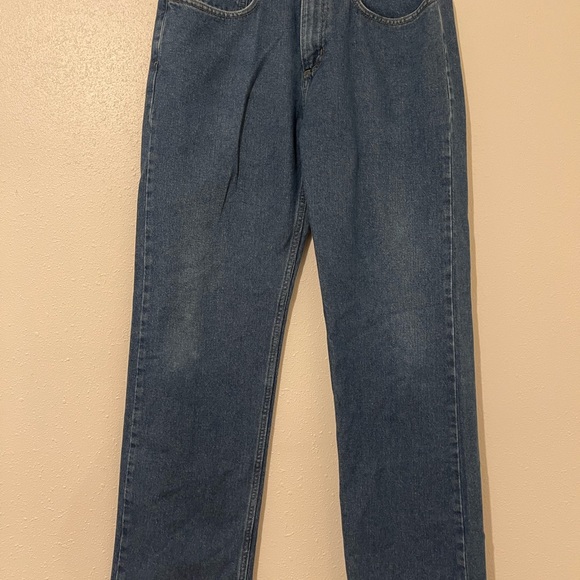 Carhartt Blue Jeans Relaxed Fit Mens 32x31 RN14806 Dark Wash Denim - Picture 2 of 10